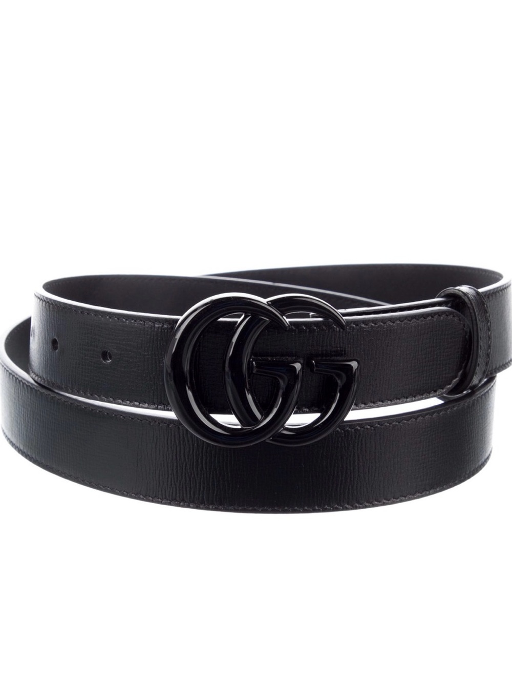 Gucci Black  Double G Buckle Belt